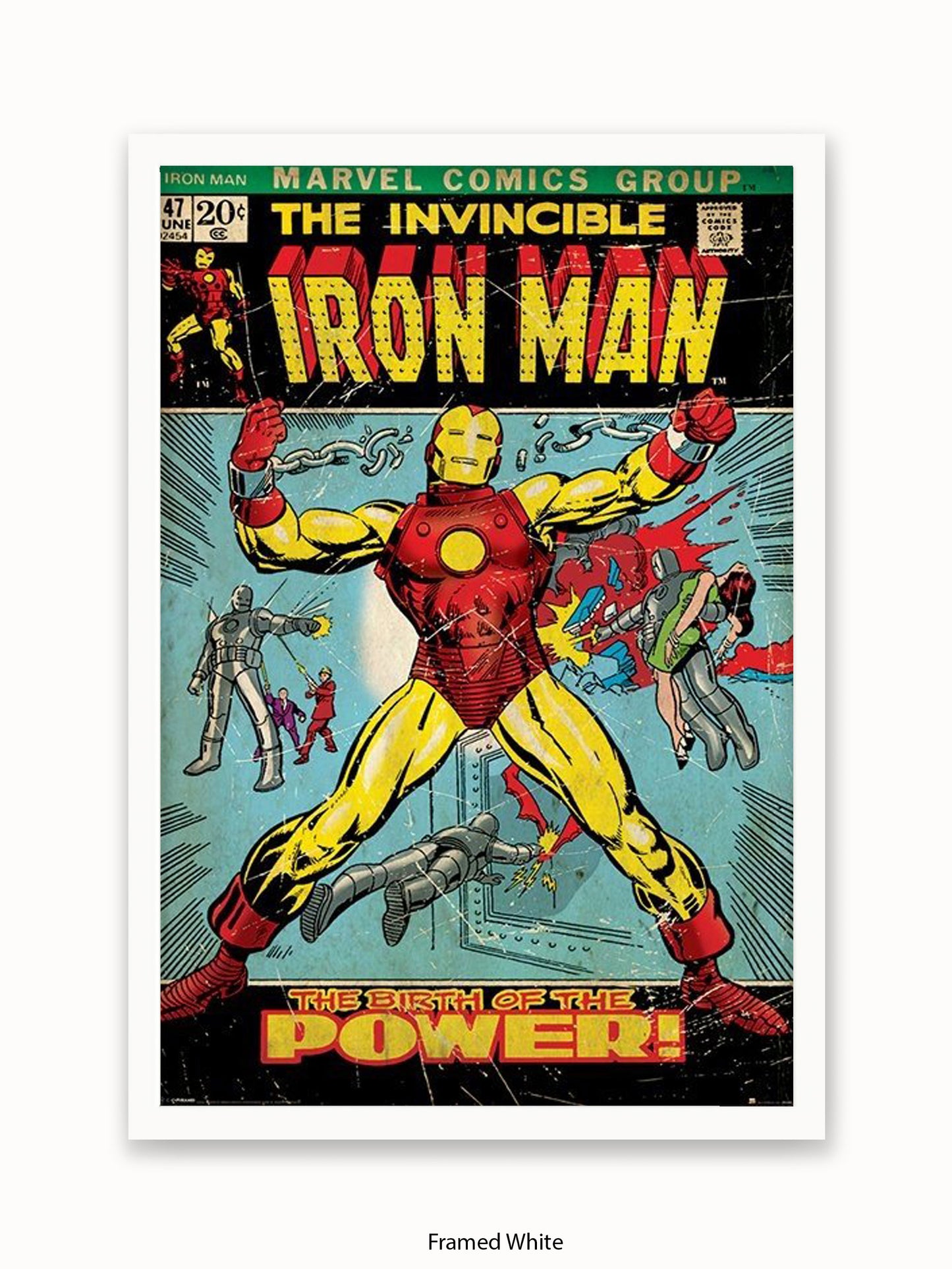 Iron Man  The Birth Of The Power  Comic Book Cover Poster