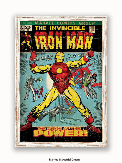 Iron Man  The Birth Of The Power  Comic Book Cover Poster