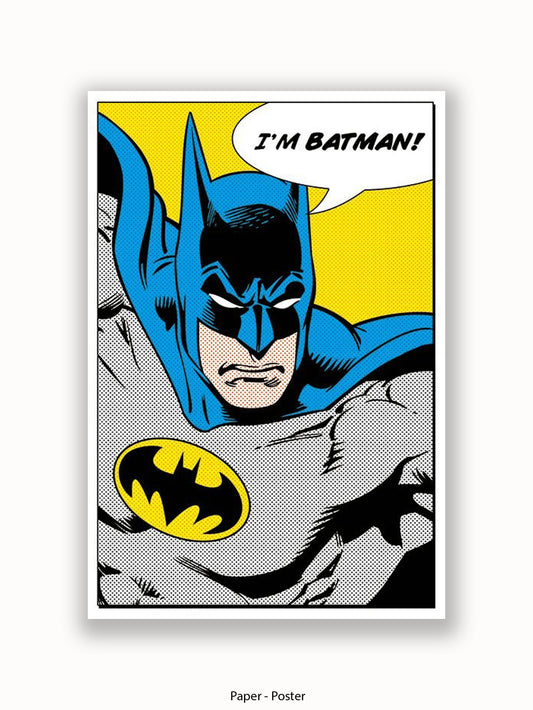 Batman  I am Batman  Retro  Poster