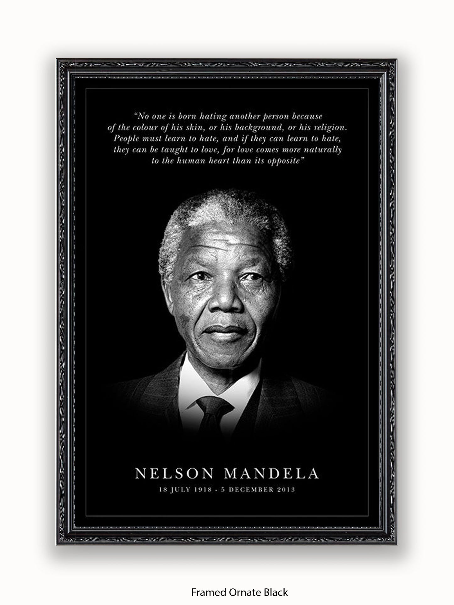 Nelson Mandela  Inspirational Quote Poster