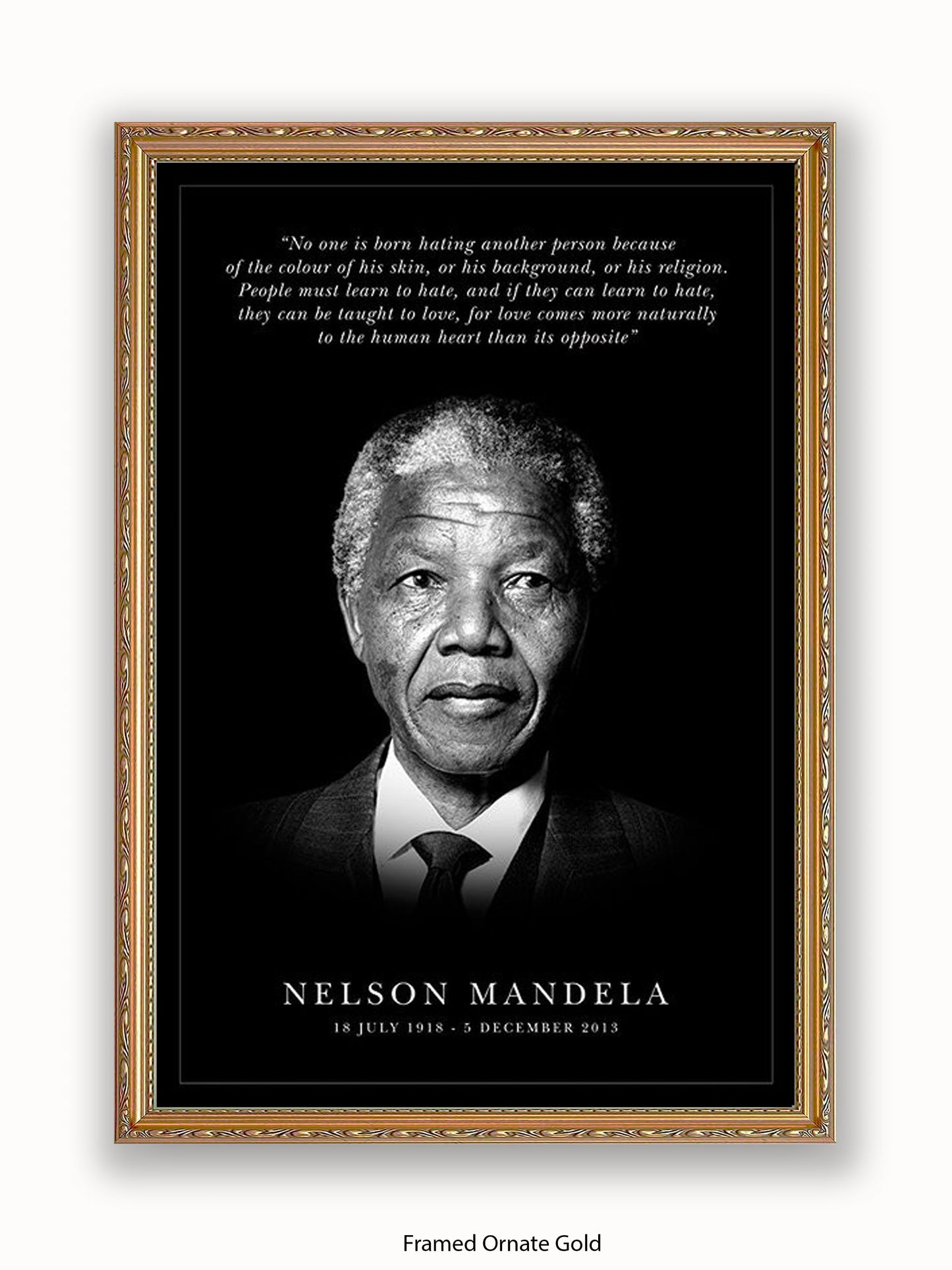 Nelson Mandela  Inspirational Quote Poster