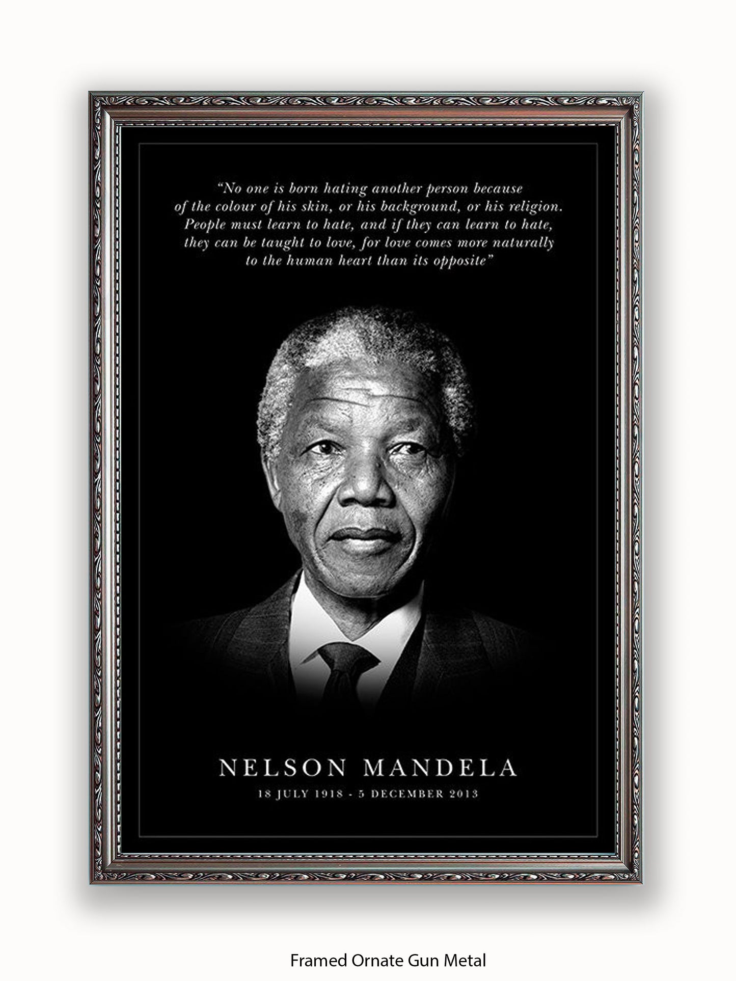 Nelson Mandela  Inspirational Quote Poster