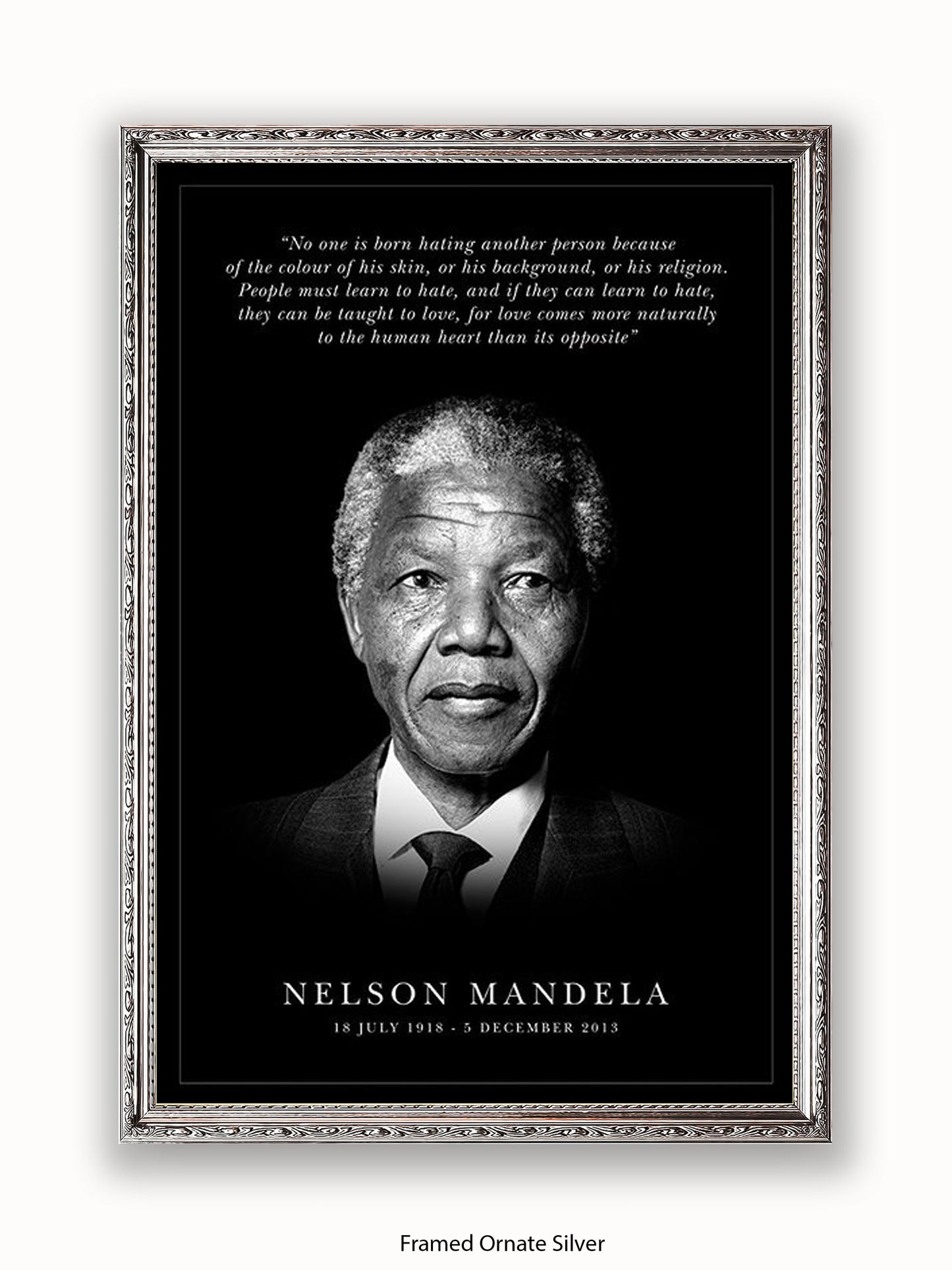 Nelson Mandela  Inspirational Quote Poster