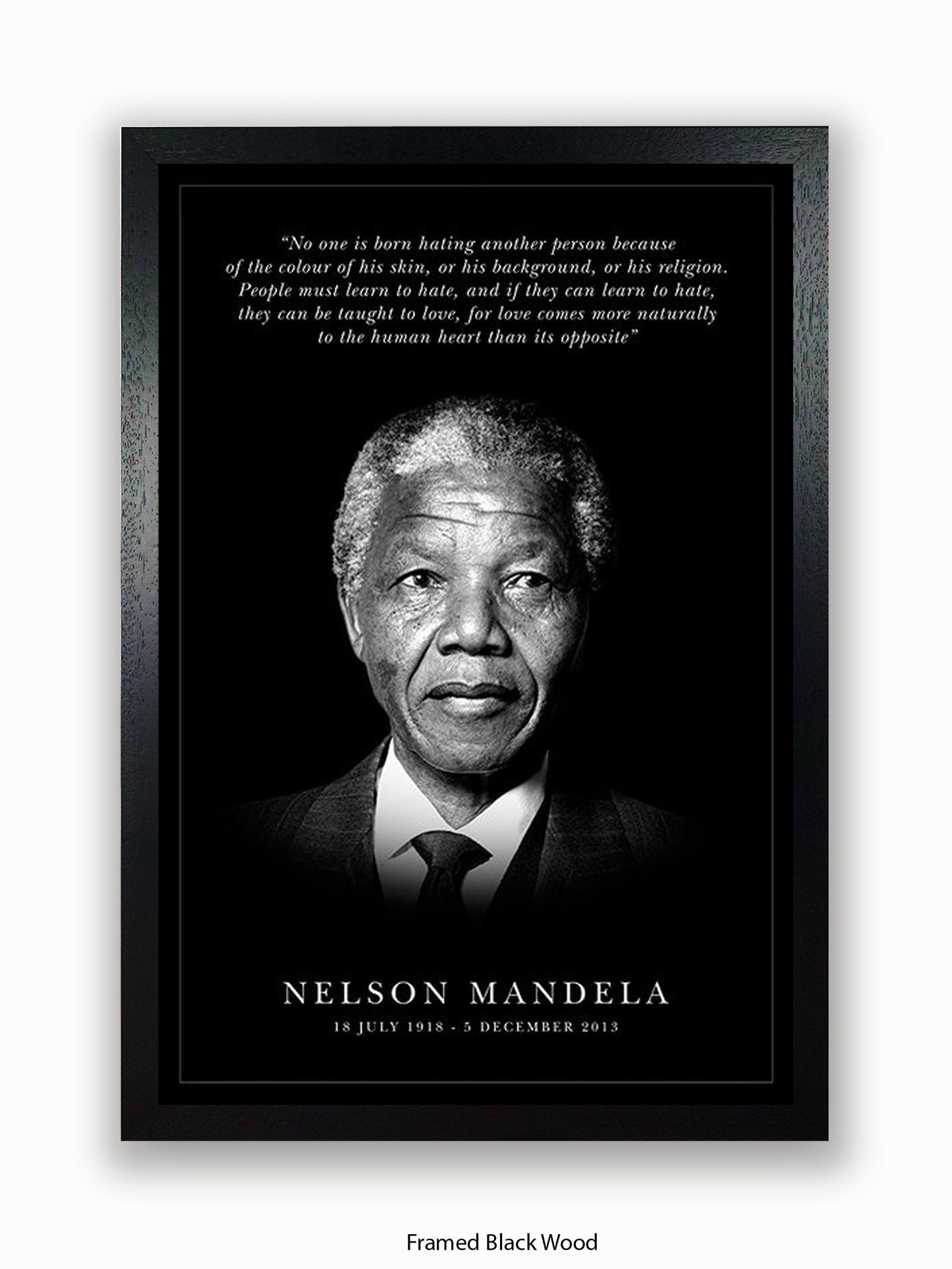 Nelson Mandela  Inspirational Quote Poster