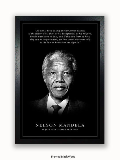 Nelson Mandela  Inspirational Quote Poster