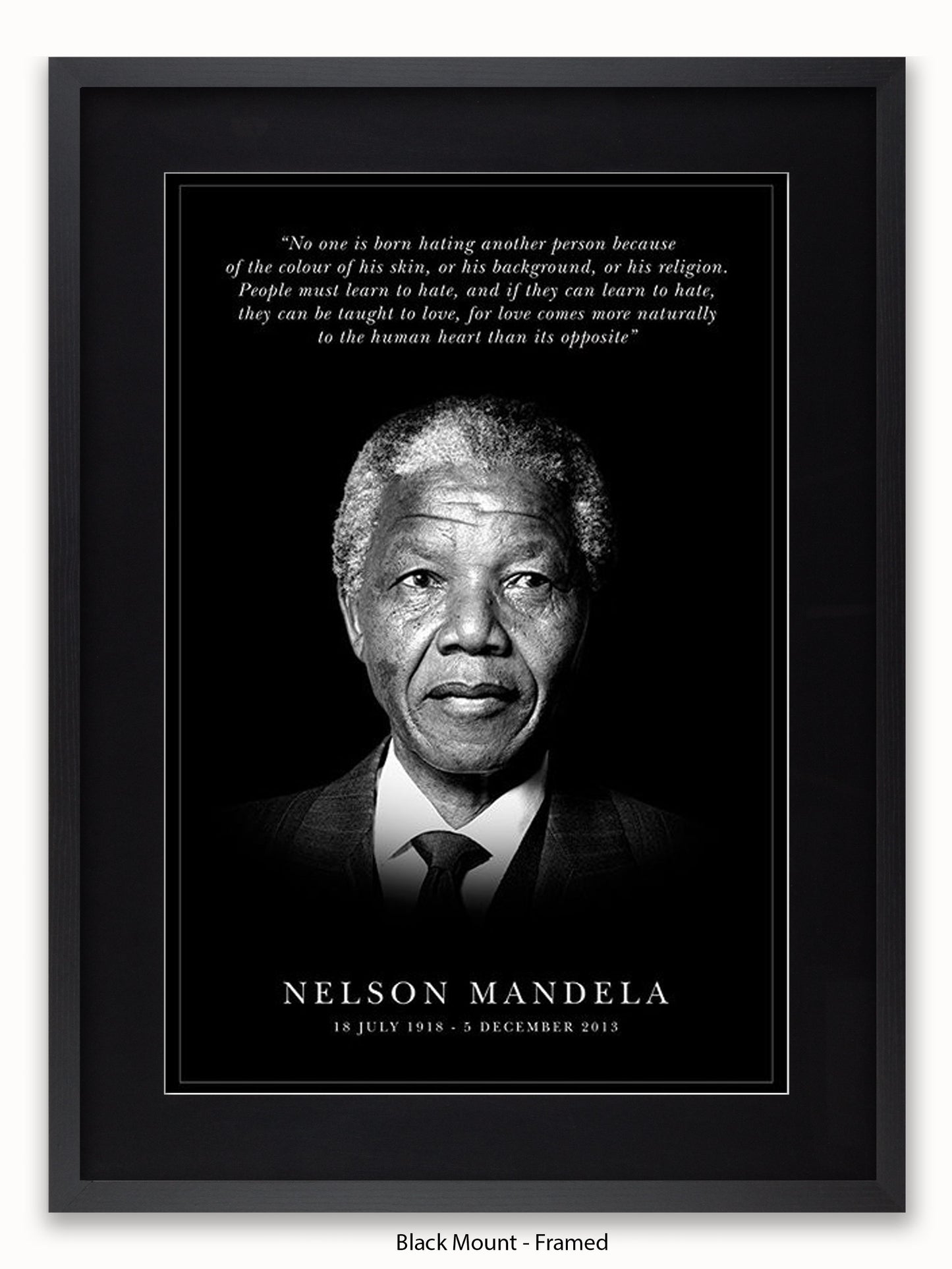 Nelson Mandela  Inspirational Quote Poster