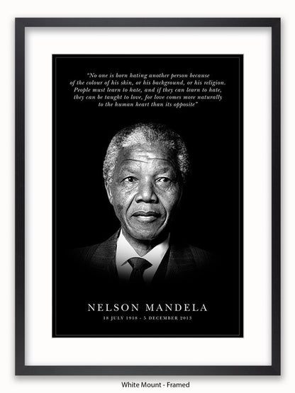 Nelson Mandela  Inspirational Quote Poster