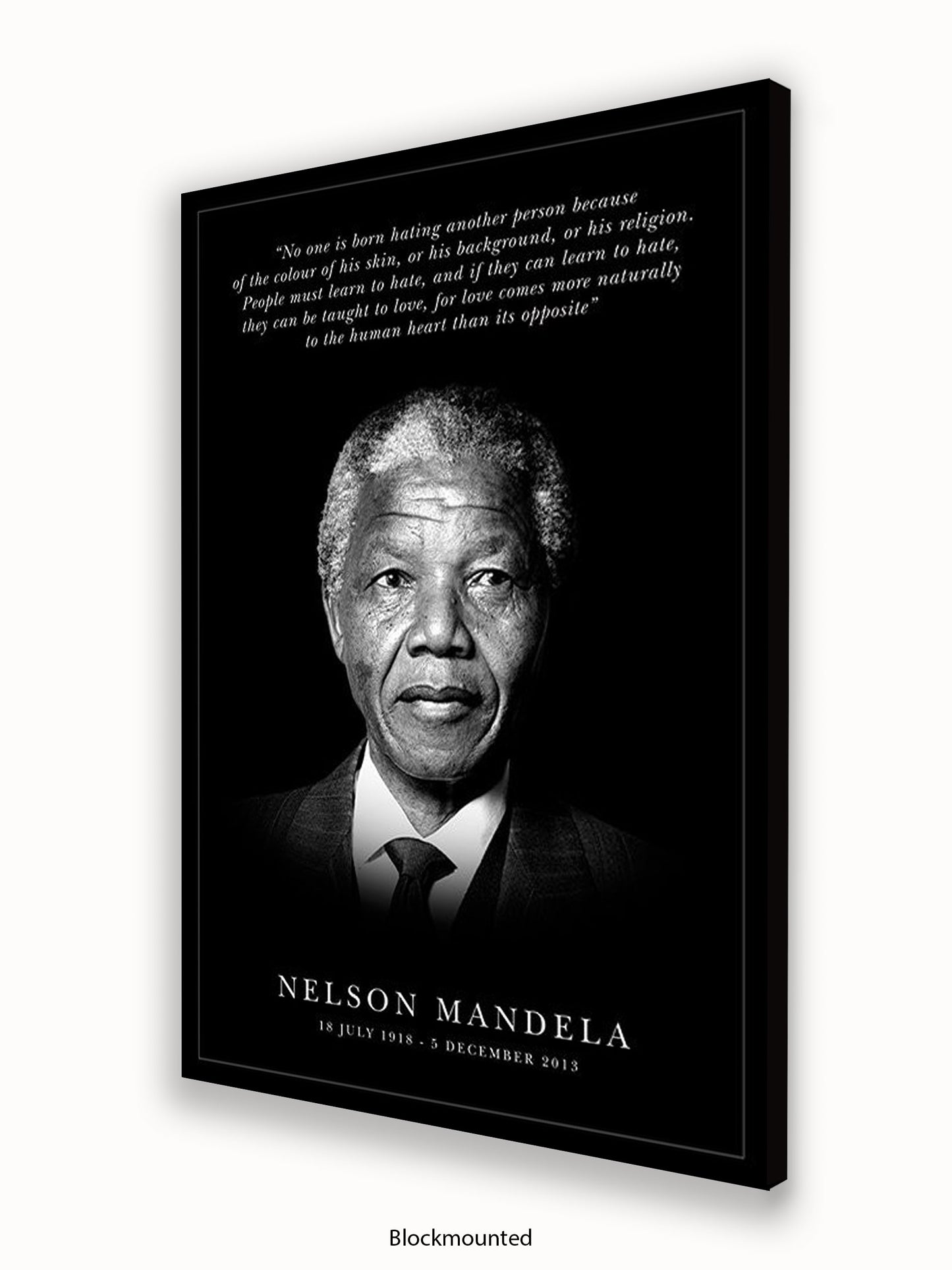 Nelson Mandela  Inspirational Quote Poster