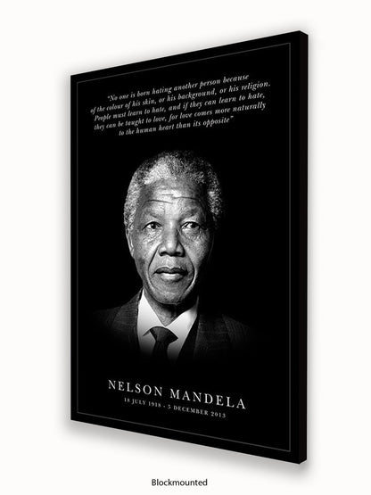 Nelson Mandela  Inspirational Quote Poster