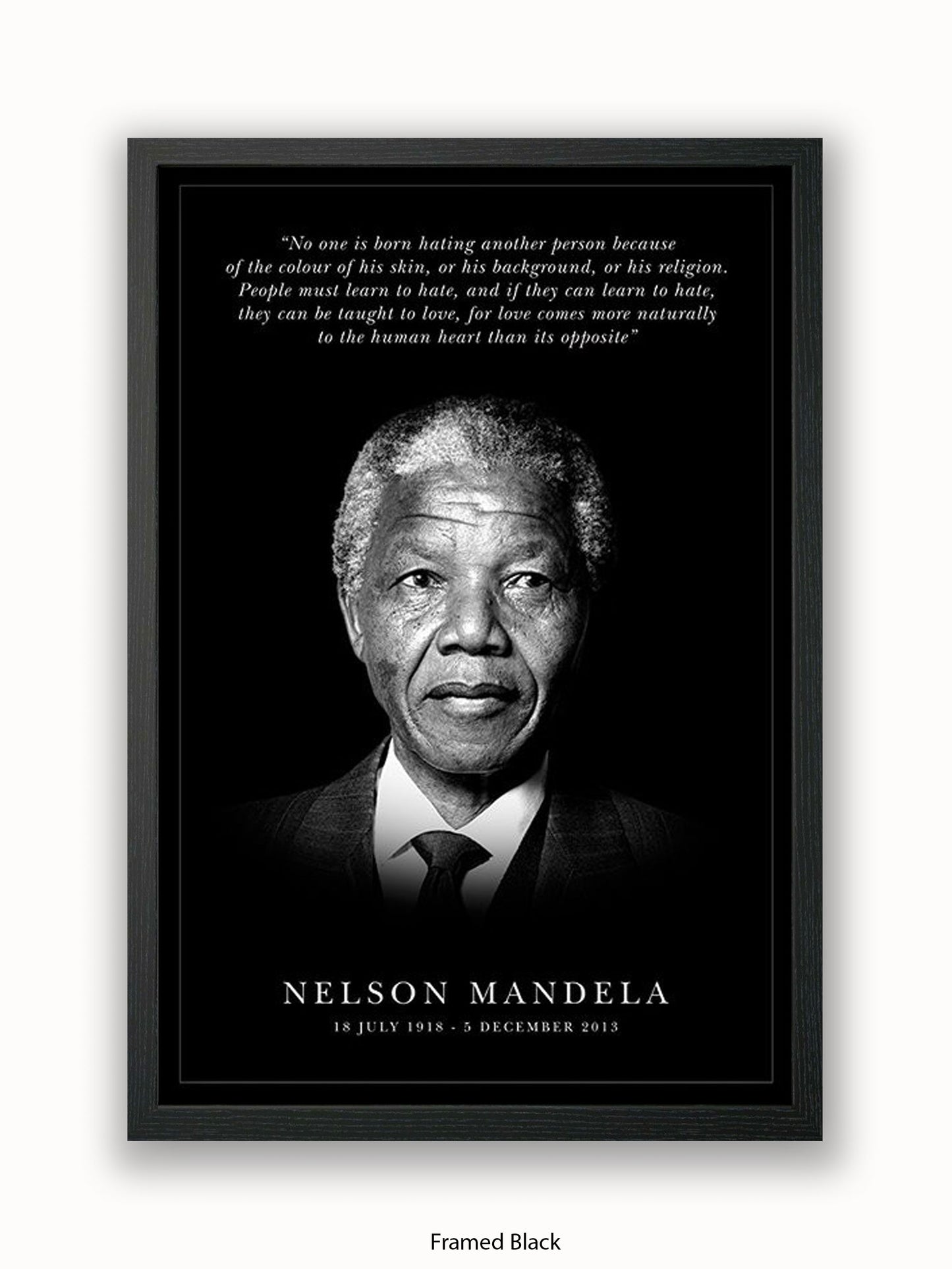 Nelson Mandela  Inspirational Quote Poster