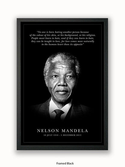 Nelson Mandela  Inspirational Quote Poster