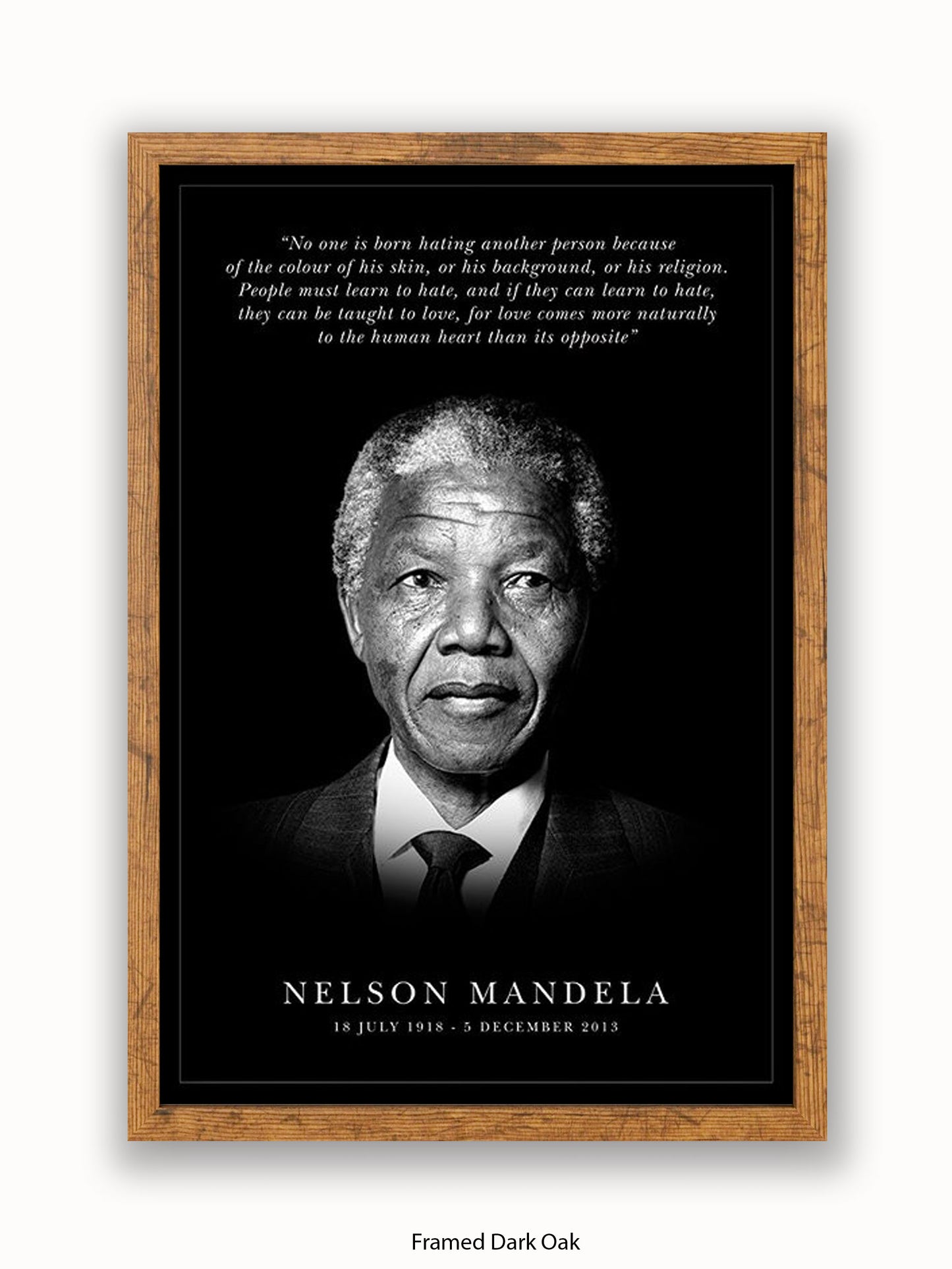 Nelson Mandela  Inspirational Quote Poster