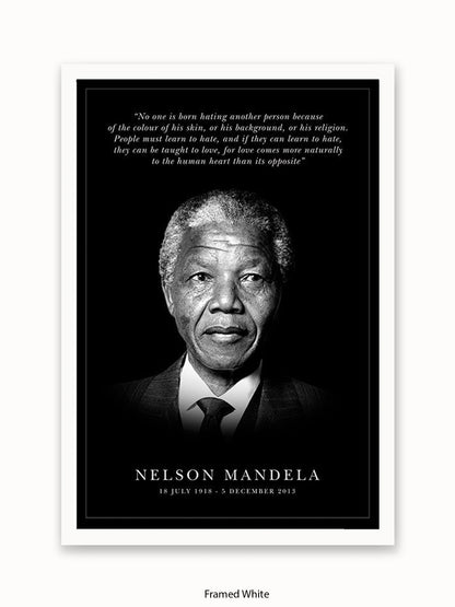 Nelson Mandela  Inspirational Quote Poster