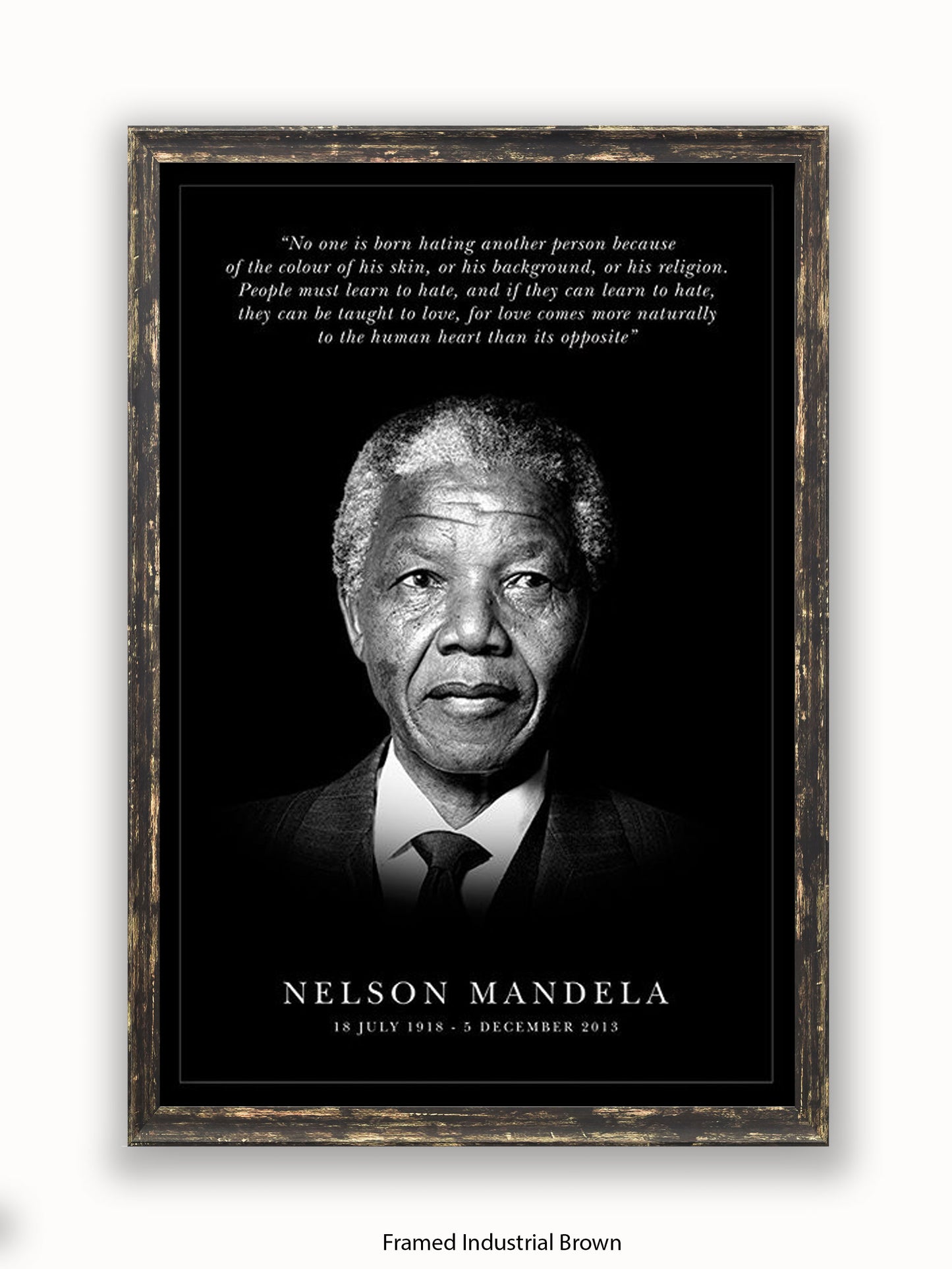 Nelson Mandela  Inspirational Quote Poster