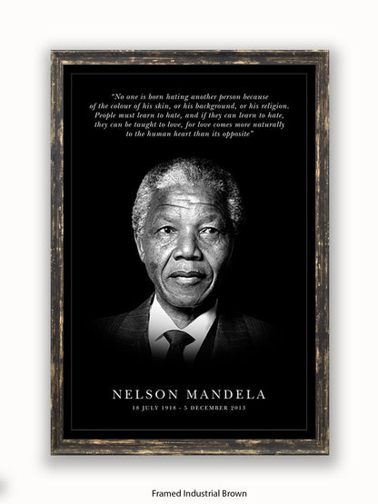 Nelson Mandela  Inspirational Quote Poster