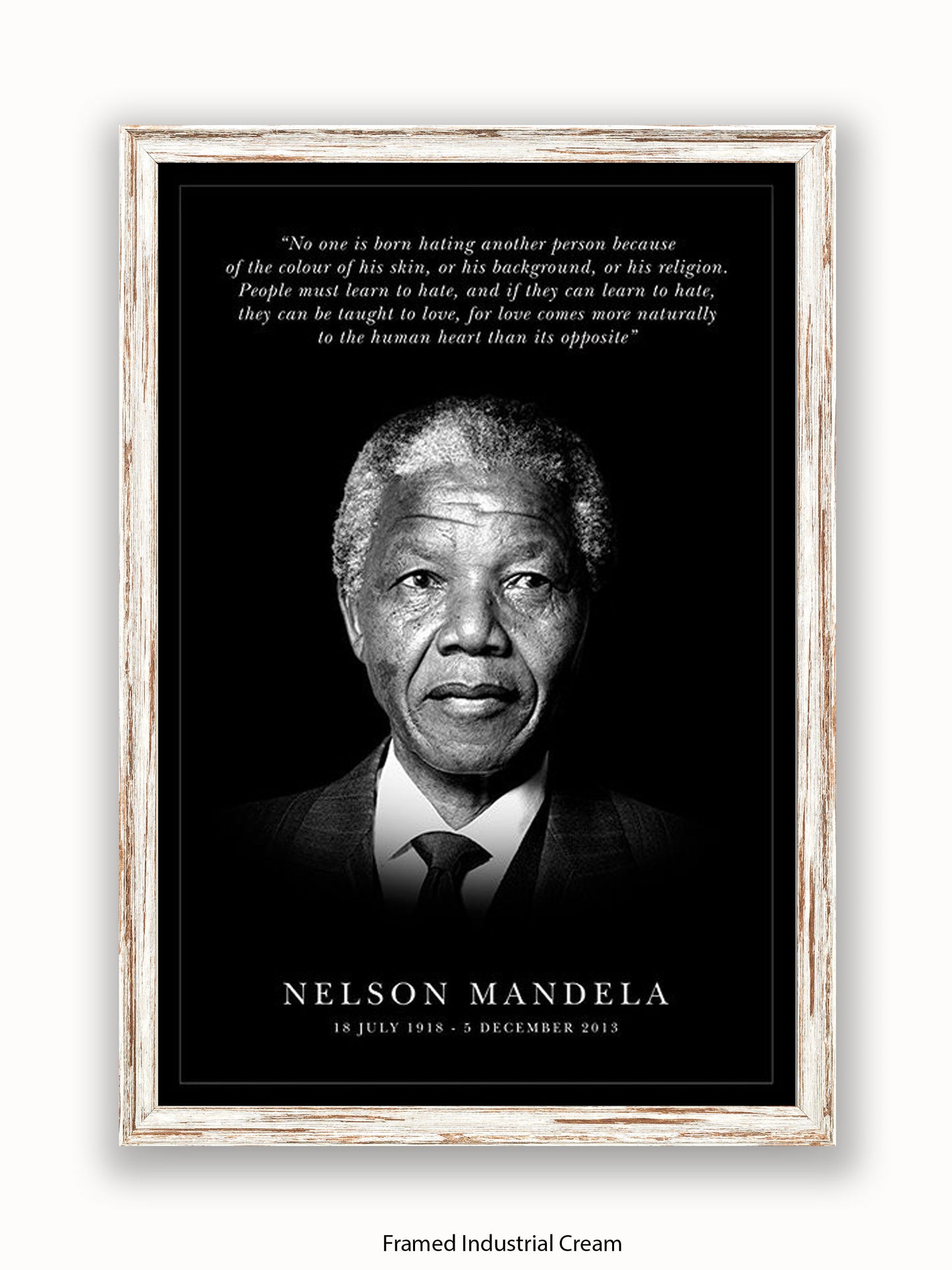 Nelson Mandela  Inspirational Quote Poster