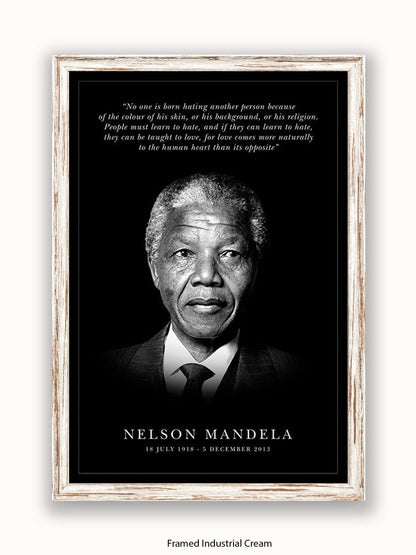 Nelson Mandela  Inspirational Quote Poster