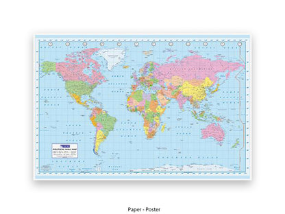 World Map | Political | Wall Decor Poster