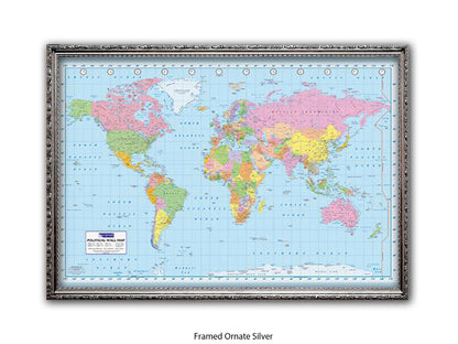 World Map | Political | Wall Decor Poster