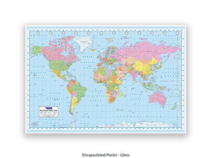 World Map | Political | Wall Decor Poster