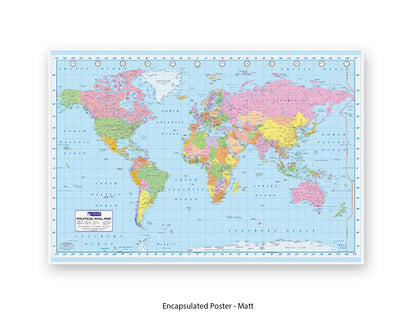 World Map | Political | Wall Decor Poster