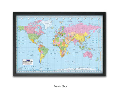 World Map | Political | Wall Decor Poster