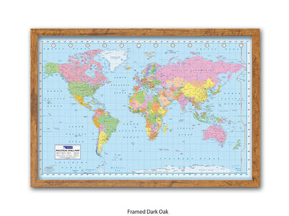 World Map | Political | Wall Decor Poster