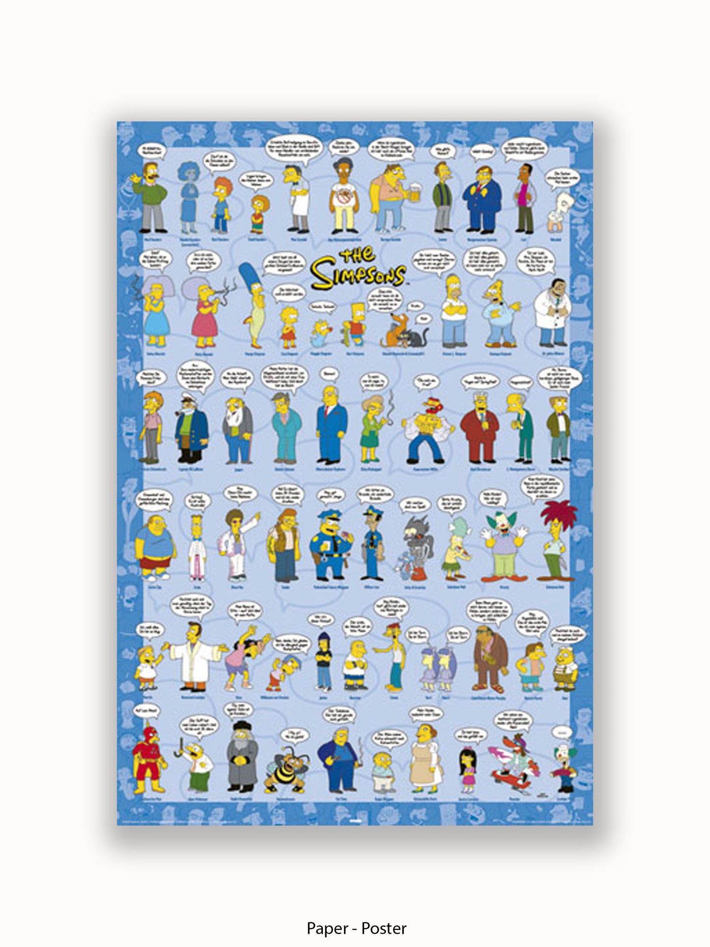 Simpsons  Spruche  Characters Poster