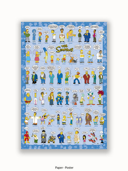 Simpsons  Spruche  Characters Poster