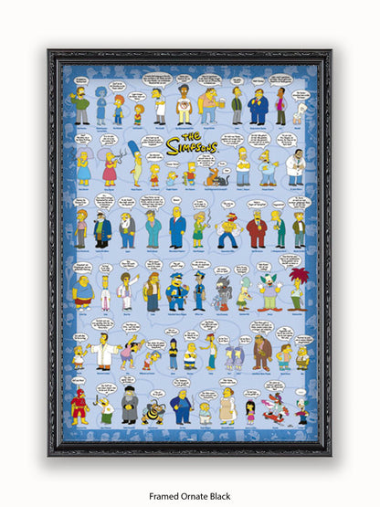 Simpsons  Spruche  Characters Poster