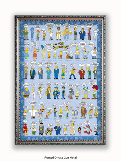 Simpsons  Spruche  Characters Poster