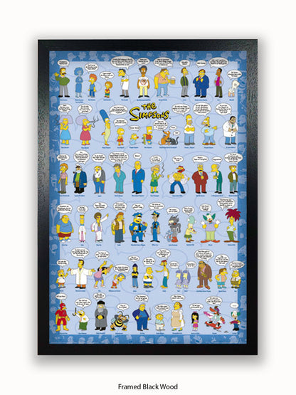 Simpsons  Spruche  Characters Poster