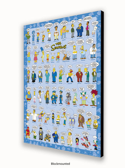 Simpsons  Spruche  Characters Poster