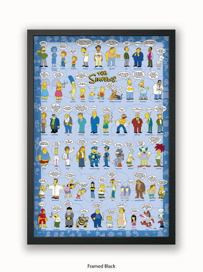 Simpsons  Spruche  Characters Poster