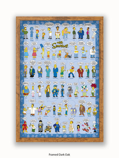 Simpsons  Spruche  Characters Poster