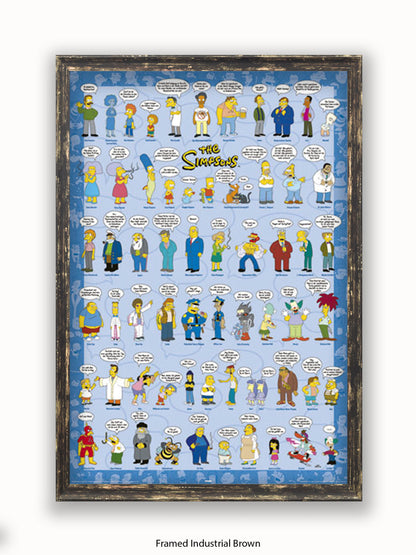 Simpsons  Spruche  Characters Poster