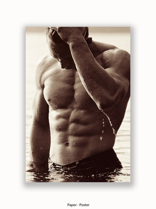 Sexy Man Rob Lang Get Wet Poster