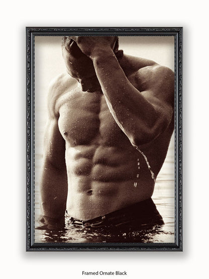Sexy Man Rob Lang Get Wet Poster