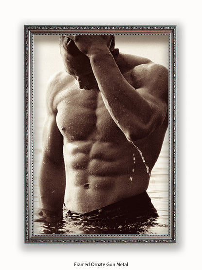 Sexy Man Rob Lang Get Wet Poster