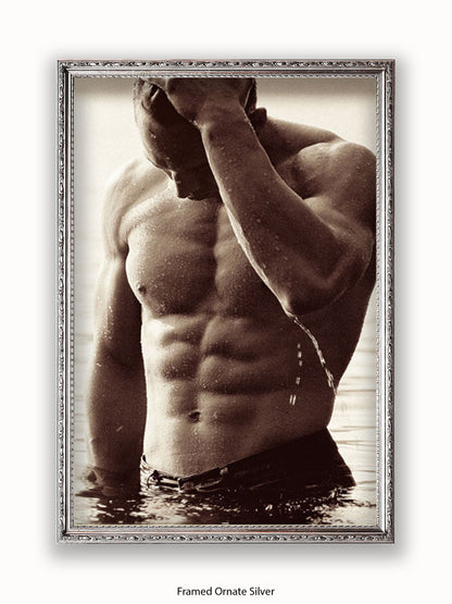 Sexy Man Rob Lang Get Wet Poster