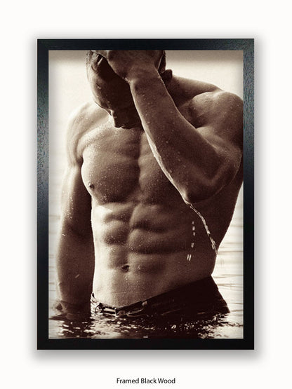 Sexy Man Rob Lang Get Wet Poster