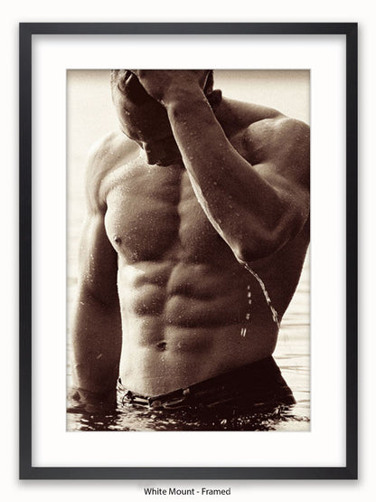 Sexy Man Rob Lang Get Wet Poster