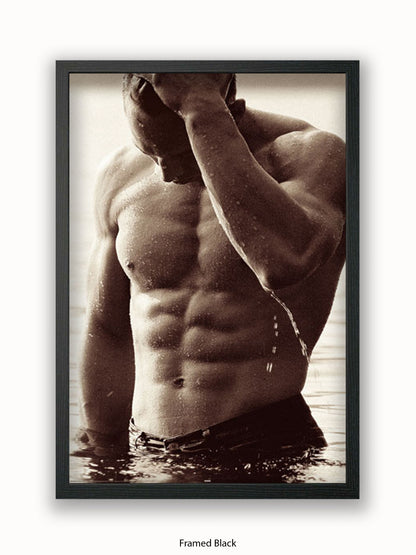 Sexy Man Rob Lang Get Wet Poster