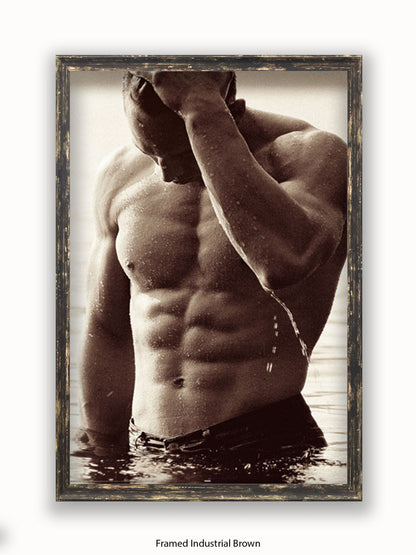 Sexy Man Rob Lang Get Wet Poster