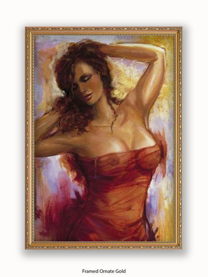 Red Female Art Poster