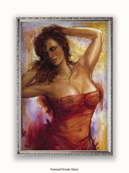 Red Female Art Poster