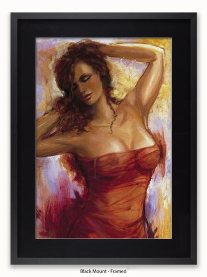 Red Female Art Poster