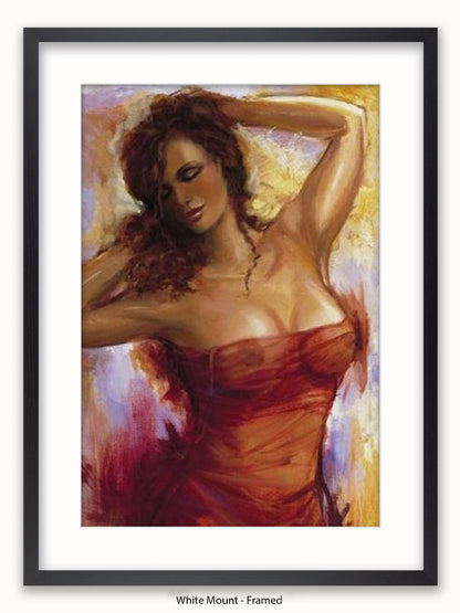 Red Female Art Poster
