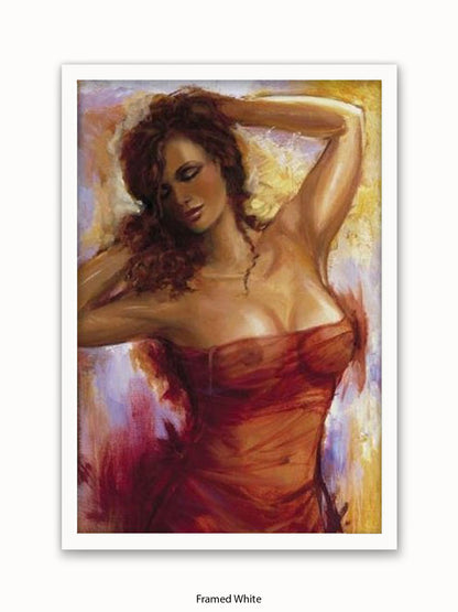 Red Female Art Poster