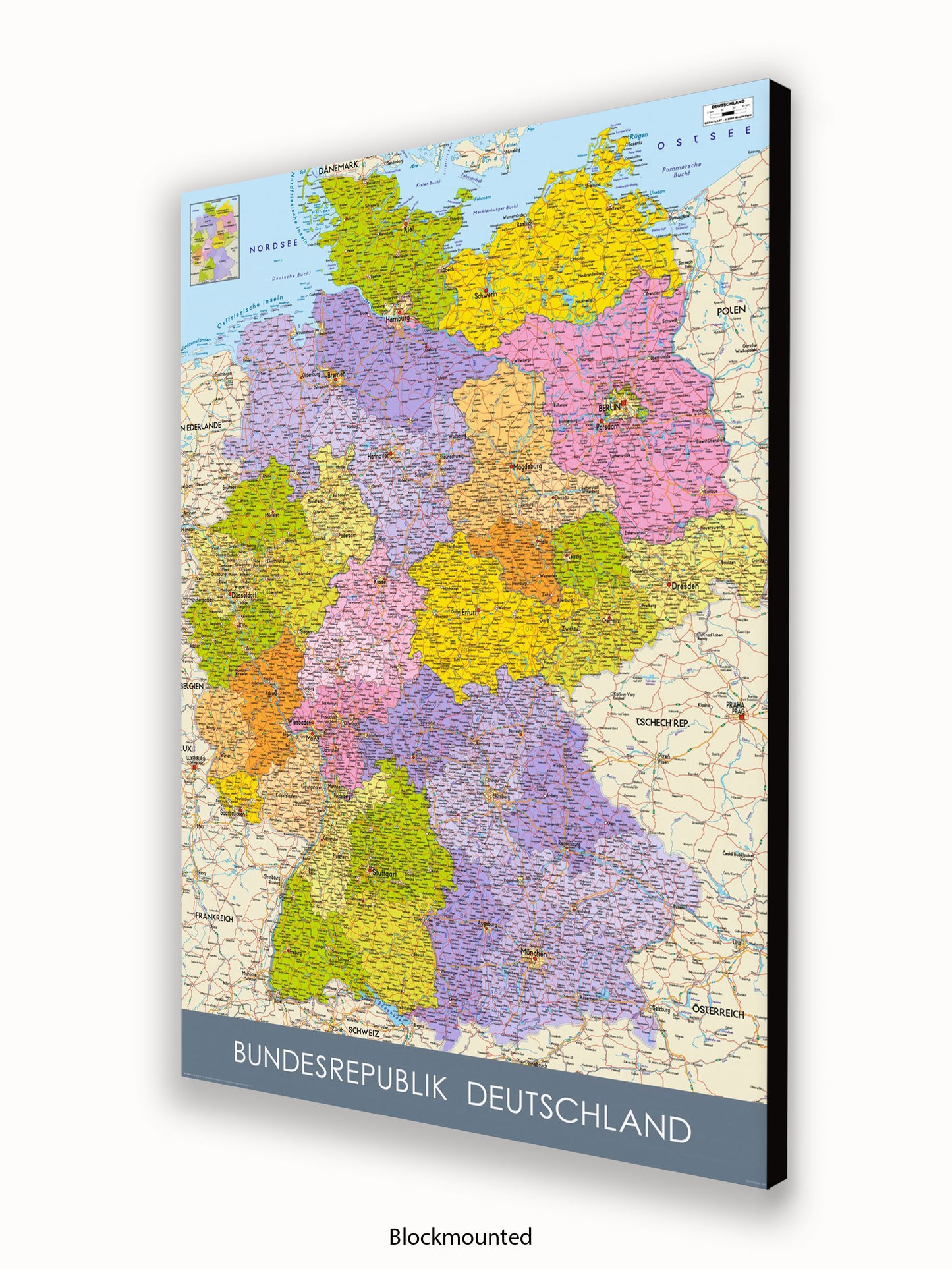 Germany Map II German Language Poster